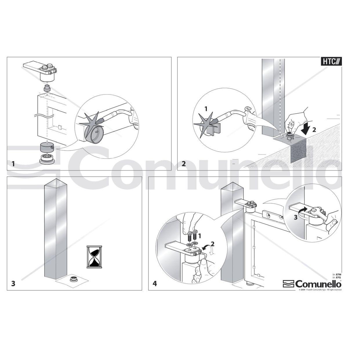 CARDINE INFERIORE A CUSCINETTO ø 70 mm  ART. 87G