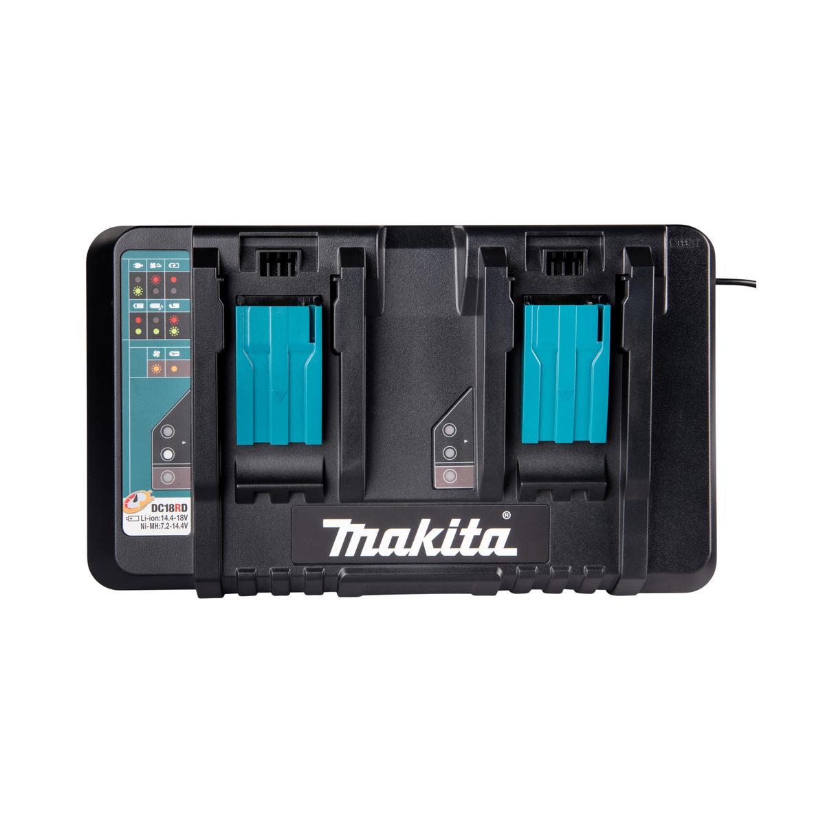 Makita caricatore rapido 18v doppia slot caricabatterie dc18rd