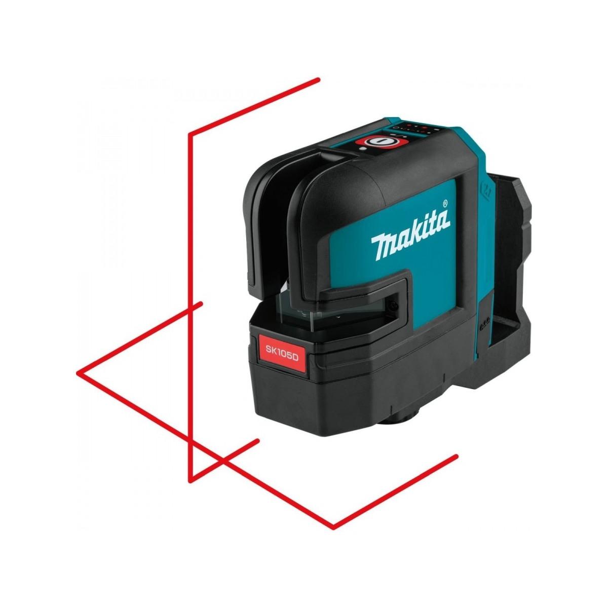 Makita livella laser a batteria 12v 2 linee sk105dz solo corpo in borsa con cavalletto