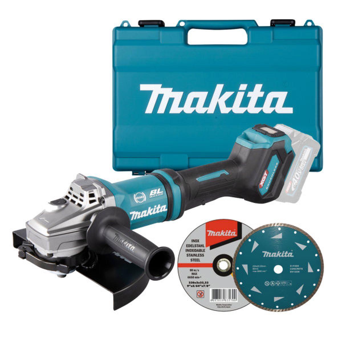 Makita smerigliatrice a batteria 40v ga038gz01 1700w solo corpo in valigia