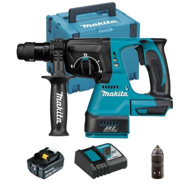 MAKITA TASSELLATORE A BATTERIA 18V BRUSHLESS 3 FUNZIONI DHR243RF1J CON 1 BATTERIA BL1830B 3Ah E CARICATORE DC18RC IN VALIGIA MAKPAC