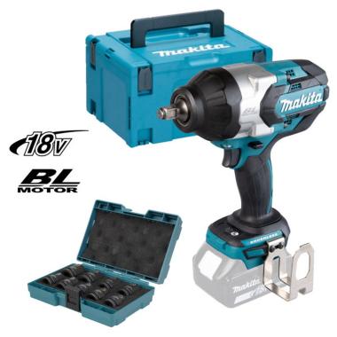 MAKITA AVVITATORE AD IMPULSI 1200Nm A BATTERIA 18V DTW1002ZJ SOLO CORPO IN VALIGIA MAKPAC