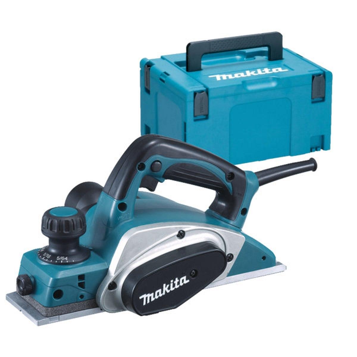 MAKITA PIALLA PER LEGNO 620W LAMA 82mm KP0800J IN VALIGIA MAKPAC