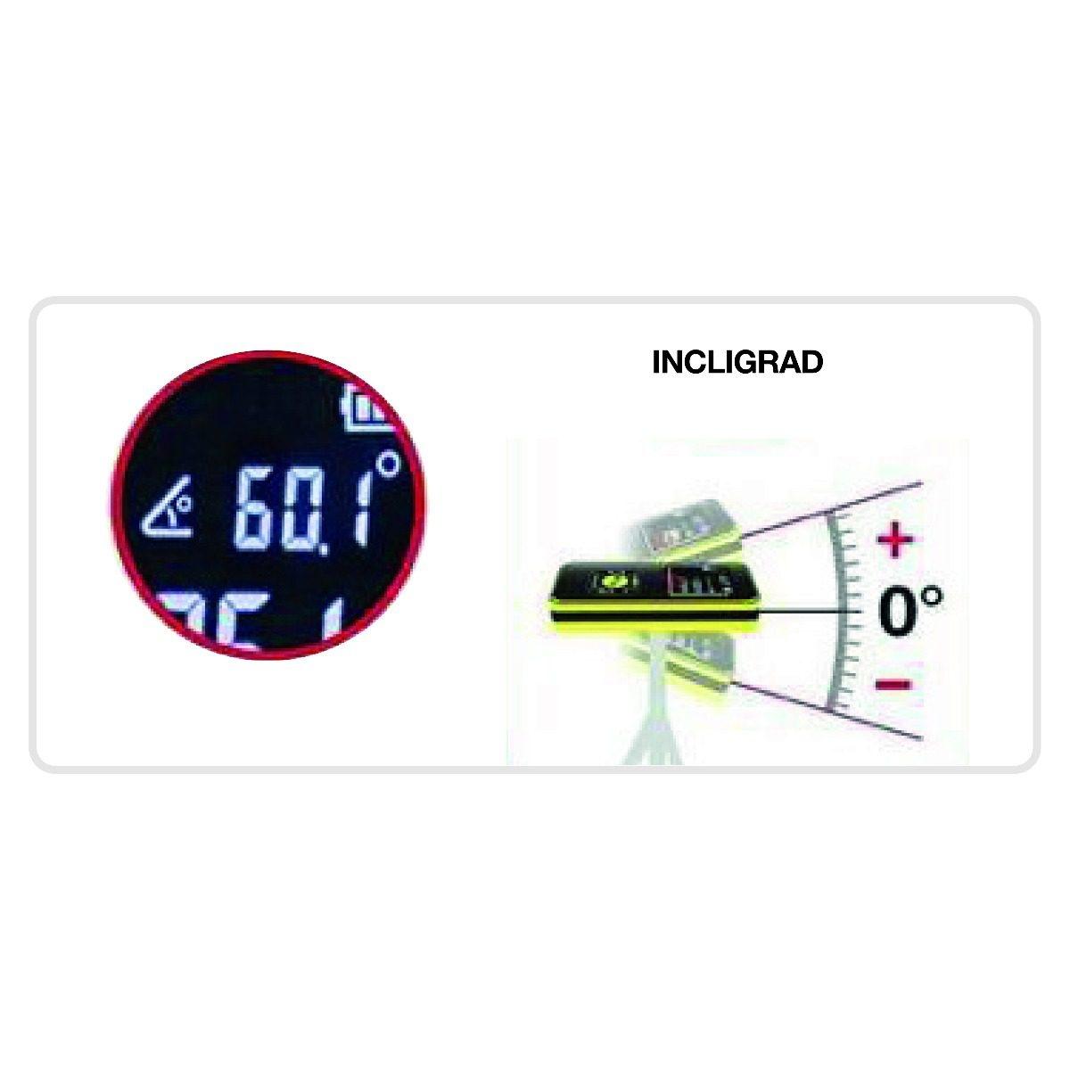 Metrica misuratore laser luce verde distanziometro 4 funzioni 60 metri green