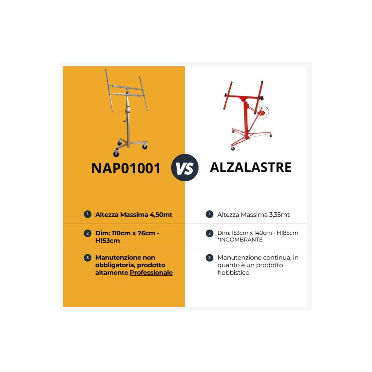 Akifix alzalastre telescopico a cremagliera nap01001