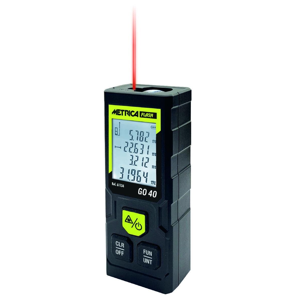 Metrica misuratore laser luce rossa 3 funzioni 40 metri go 40