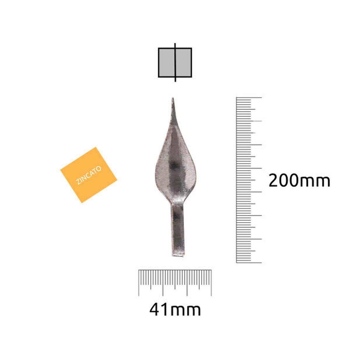 Eurofer lancia fucinata q. 14 h. 200 a goccia zincata a freddo