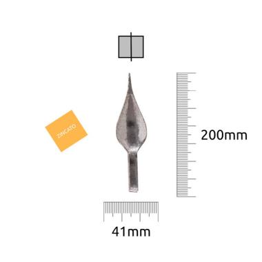 Eurofer lancia fucinata q. 14 h. 200 a goccia zincata a freddo