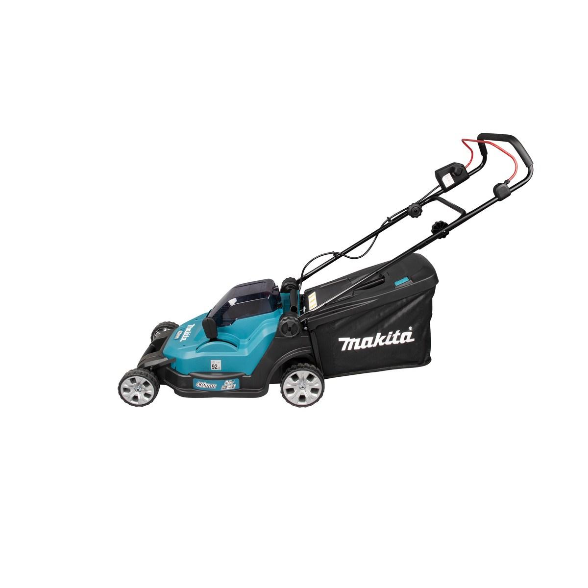 MAKITA RASAERBA BATTERIA 36V (18Vx2) 430mm 13 POSIZIONI DI TAGLIO 20-75mm SOLO CORPO MACCHINA DLM432Z