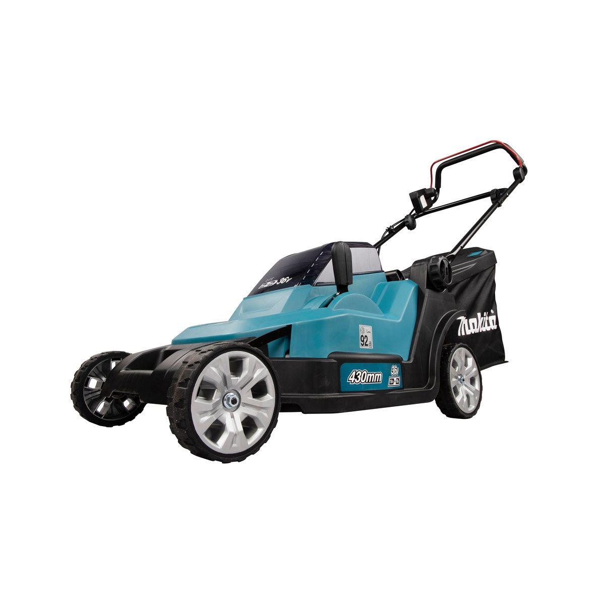 MAKITA RASAERBA BATTERIA 36V (18Vx2) 430mm 13 POSIZIONI DI TAGLIO 20-75mm SOLO CORPO MACCHINA DLM432Z