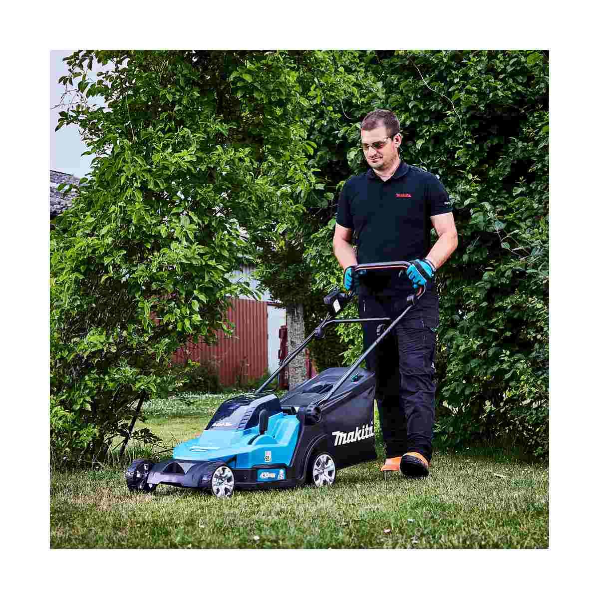 MAKITA RASAERBA BATTERIA 36V (18Vx2) 430mm 13 POSIZIONI DI TAGLIO 20-75mm SOLO CORPO MACCHINA DLM432Z