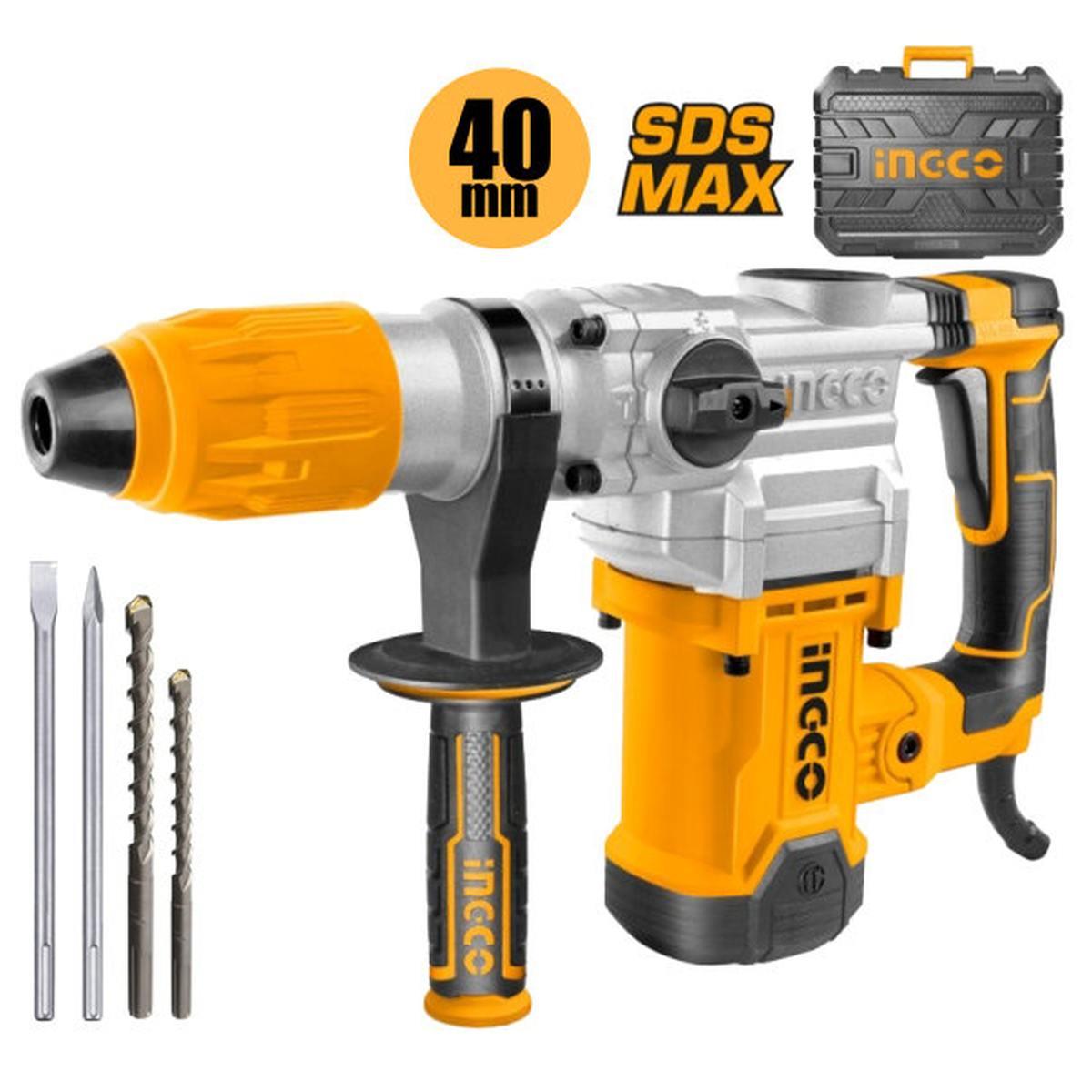 Ingco martello demolitore rotativo 1600w sds-max in valigia rh1600388