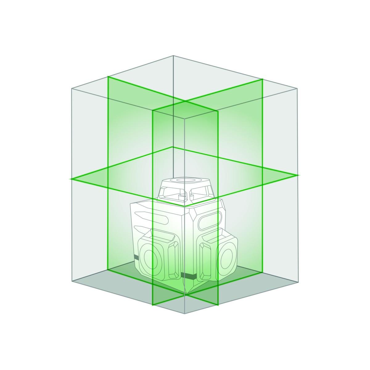 Metrica livella laser 3d green action linea verde