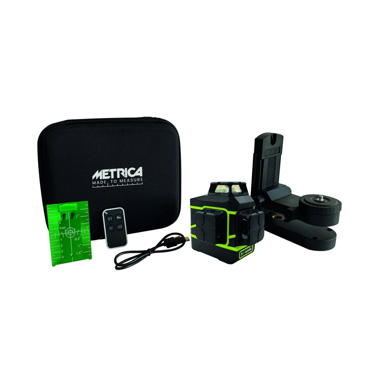 Metrica livella laser 3d green action linea verde