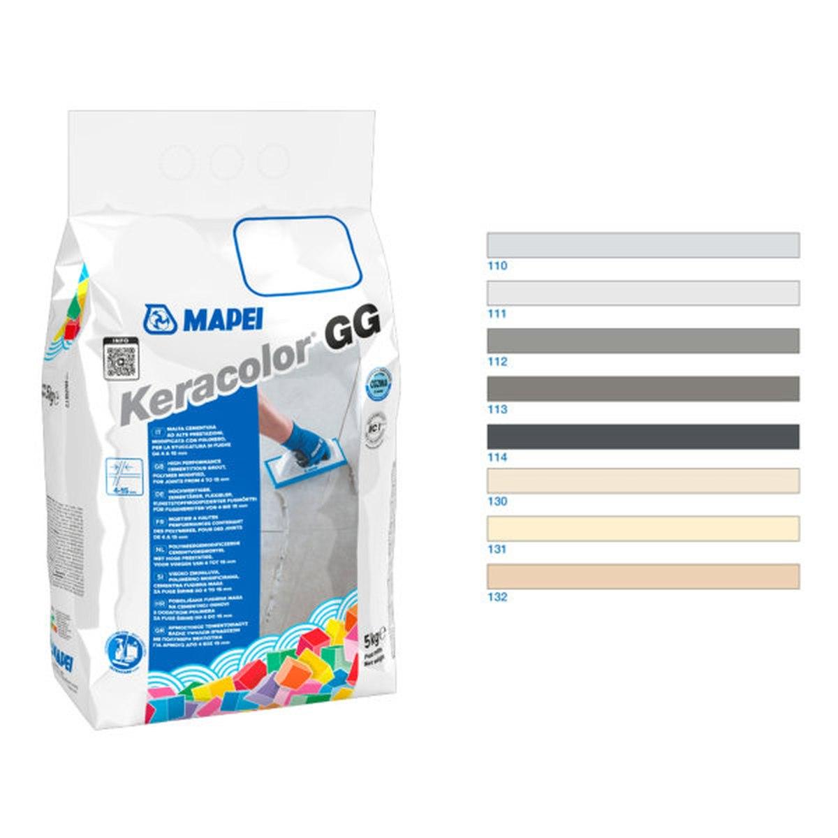MAPEI KERACOLOR GG RESINA FUGA STUCCO COLORI VARI PER STUCCATURE 5Kg