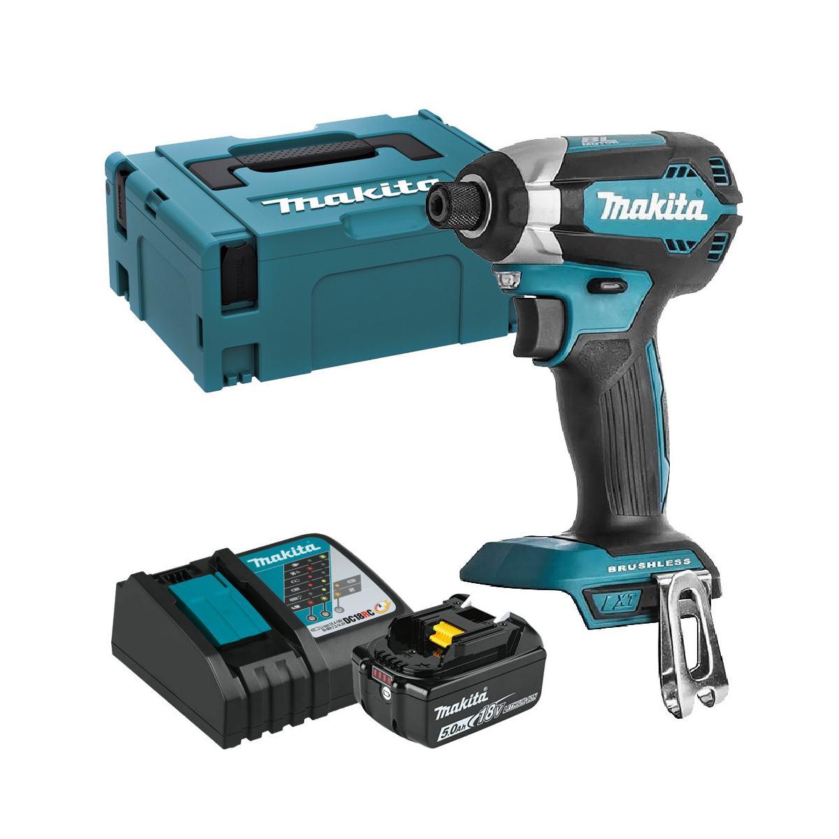 MAKITA DTD153RT1J AVVITATORE AD IMPULSI 18V 1/4" BL 170Nm CON 1 BATTERIA 5Ah E CARICATORE DC18RC