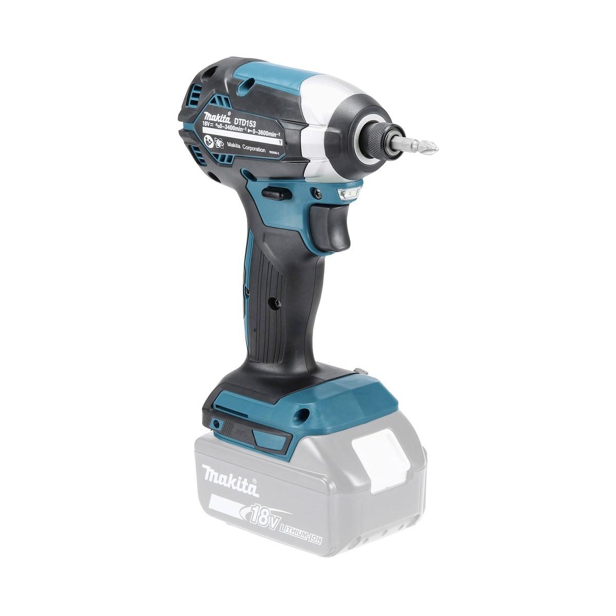 MAKITA DTD153RT1J AVVITATORE AD IMPULSI 18V 1/4" BL 170Nm CON 1 BATTERIA 5Ah E CARICATORE DC18RC