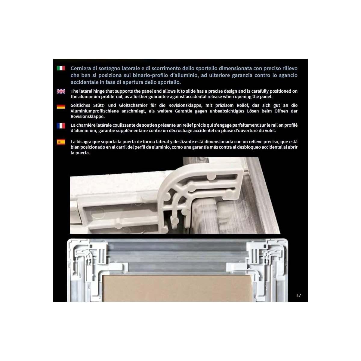 Botola sportello ispezione cartongesso idro parete controsoffitto