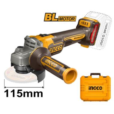 Ingco smerigliatrice a batteria 20v cagli21154 in valigia solo corpo