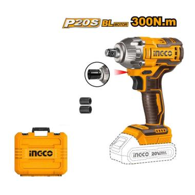 INGCO AVVITATORE AD IMPULSI 300nm A BATTERIA 20V CIWLI2038 SOLO CORPO IN VALIGIA