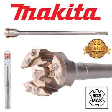 Punta fresa a fioretto tct monoblocco sds-max cemento mattoni pietra makita