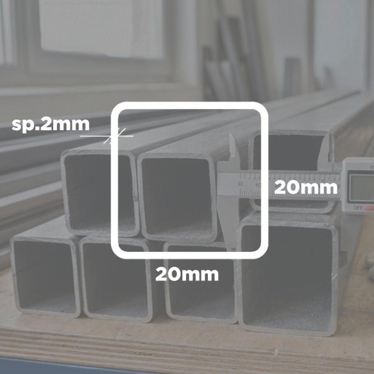 Tub 20 20 zinc sp 2 barra 1mt