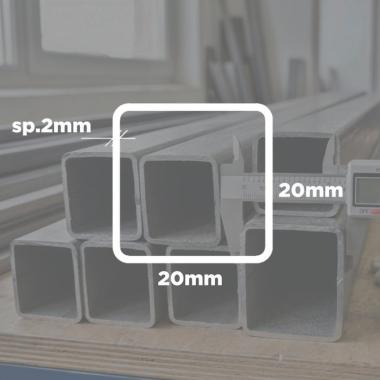 Tub 20 20 zinc sp 2 barra 1mt