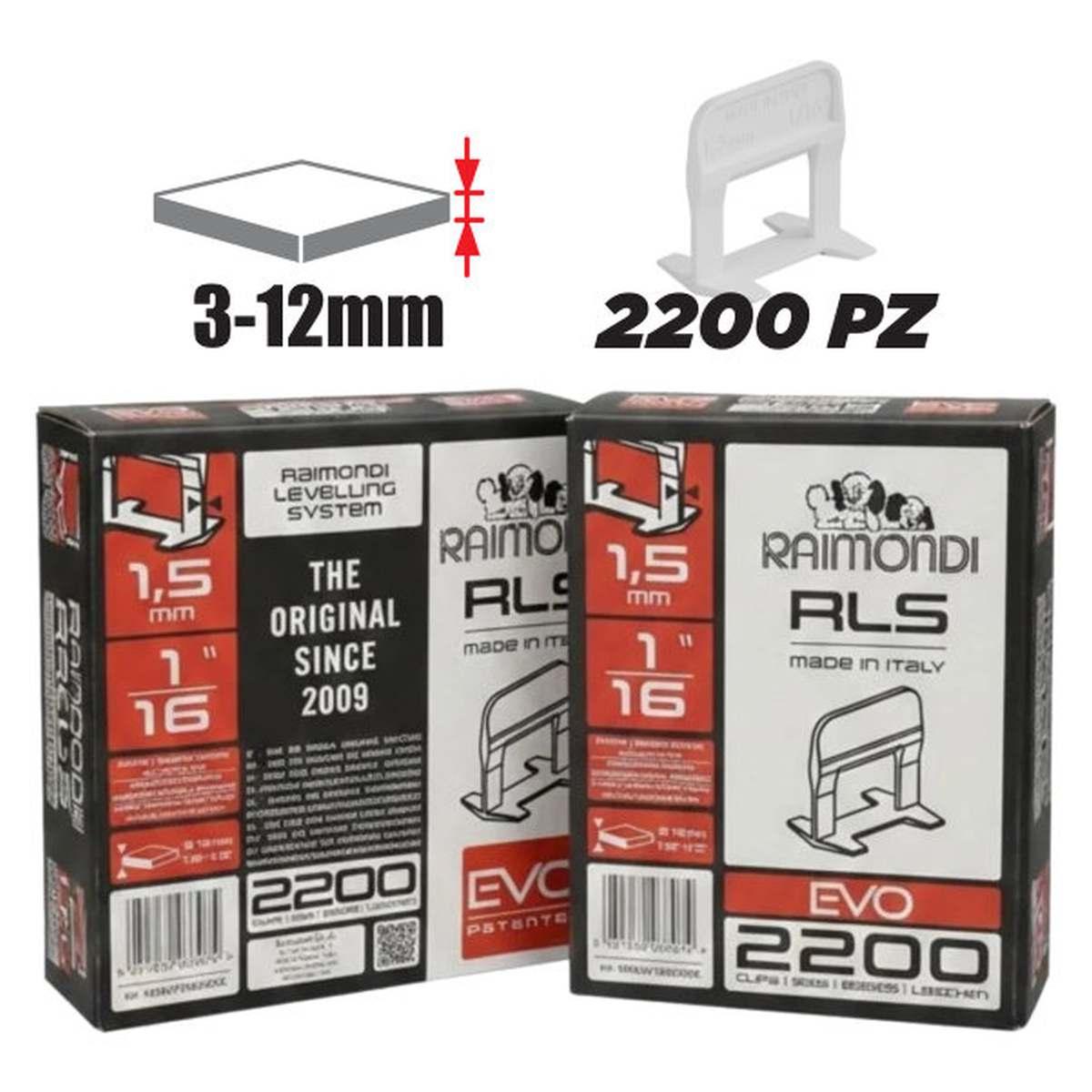 RAIMONDI BASI LIVELLANTI R.L.S. FUGHE 1,5mm ELEMENTO PERDERE [Conf. 2200Pz]