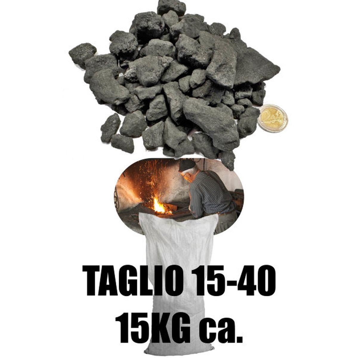 CARBONE COKE kg 15 circa TAGLIO 10-30 ESSICCATO PER FORGIA E STUFE TRADIZIONALI