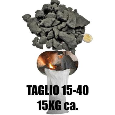 CARBONE COKE kg 15 circa TAGLIO 10-30 ESSICCATO PER FORGIA E STUFE TRADIZIONALI